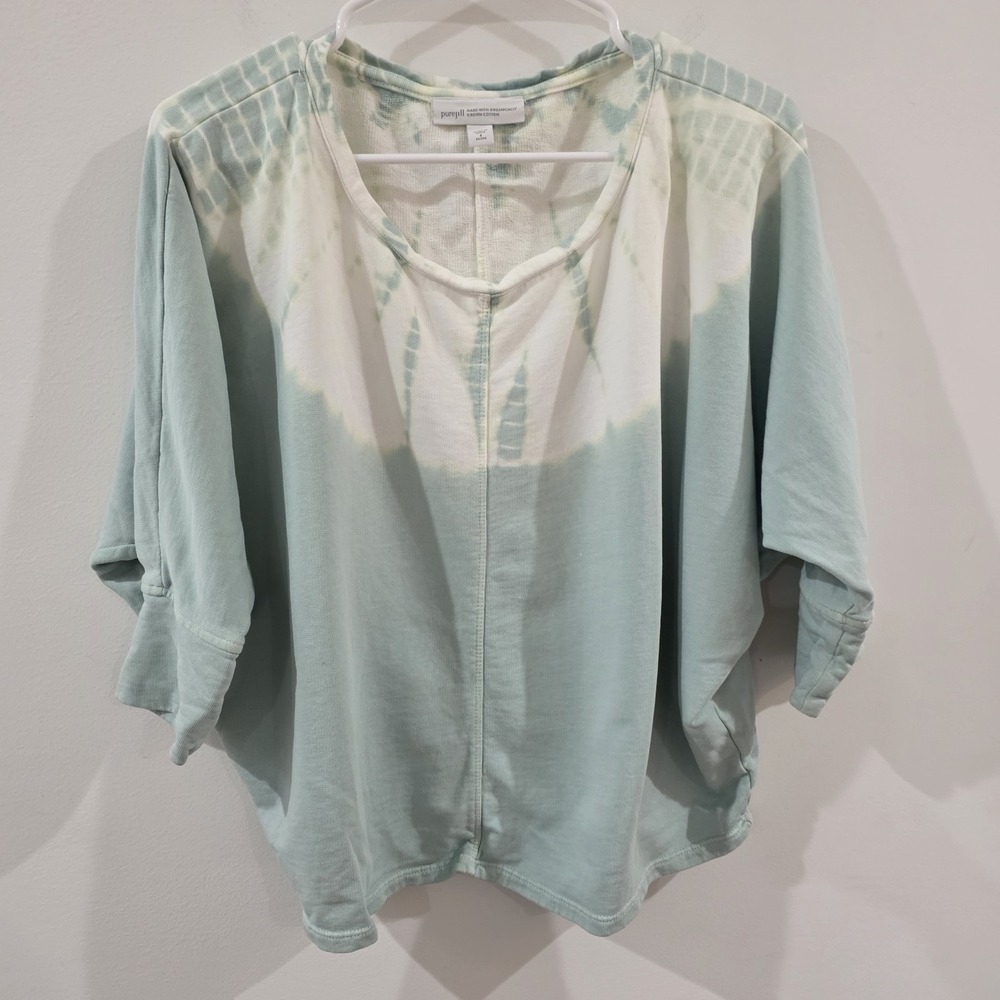 J Jill‎ Womens Oversized Tie Dye Sweater Small P Beach Dolman Slouchy Organic